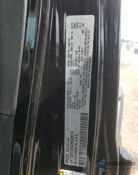 2024 Jeep Wrangler Sport z USA, uszkodzony, nr VIN 1C4PJXDG5RW328276